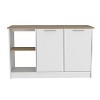 NicBex Kitchen Island Cart Morden Kitchen Carts with Storage, 2 Cabinet Door, 2 Storage Shelves for Kitchen, White - 4 of 4