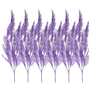 Unique Bargains Home Garden Jungle Decor Artificial Palm Leaves Plants 6 Pcs - 1 of 4