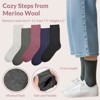 Wrapables Thick Thermal Warm Merino Wool Hiking Socks for Women (Set of 5) - 2 of 4