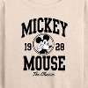 Women's - Disney - Mickey Mouse Collegiate The Classic Lightweight French Terry Wide Neck Long Sleeve Shirt - 2 of 4