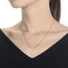 Guili Gold-Plated Sterling Silver Necklace with Bezel-Set CZ in White, Gold, or Rose Gold—Sophisticated, Luxurious, and Perfect for Special Events. - 3 of 3