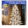 6ft Prelit Birch Tree Artificial Christmas Tree with 300 Warm-White & Multi-Color Switchable Fairy Lights 550 PE Tips - 3 of 4