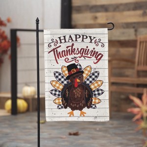 Evergreen Pilgrim Turkey Garden Burlap Flag 12.5 x 18 Inches Indoor Outdoor Decor - 1 of 4