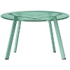 DOMETOUR 27.5 Inch Round Coffee Table Patio Side Table, Weather Resistant Outdoor Large Side Table - 2 of 4