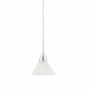 Toltec Lighting Any 1 - Light Pendant in  Chrome with 7" Gold Ice Shade - 1 of 1
