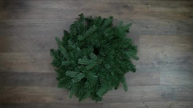 Northlight 9' x 10" Prelit Oak Creek Pine Green Artificial Christmas Garland - Clear Lights, 2 of 6, play video