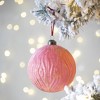 Whisen D3.9" Christmas Ball Ornaments, Glass Decorative Hanging Ball Christmas Tree Ornaments, Set of 6 - 4 of 4