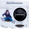 Slippery Racer ProDisc 26 Inch Heavy Duty Aluminum Iron Alloy Met0al Kids Saucer Snow Sled with Dual Riveted Soft Grip Rope Handles. - 2 of 4