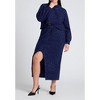 ELOQUII Women's Plus Size Overlap Front Lurex Sweater - 4 of 4