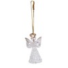 Dickson's Praying Angel Halo - 3.5 x 6.5 Inch Clear/Gold Tone Glass Decorative Hanging Ornament; Box of 3 - 2 of 2