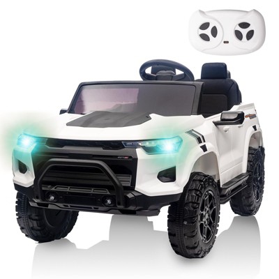 Jojoka Electric Ride on Pickup Truck for Kids, 2 Seater 24V Dual Drive Vehicle w/Remote, MP4, Bluetooth, Spring Suspension