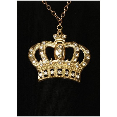 Underwraps Gold Crown Necklace Costume Jewelry