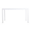 Gulches Blue Vanilla 55" White Multi-Purpose Dining Table, Indoor/Outdoor PP Tabletop with Metal Legs, Resistant for Patio/Kitchen/Garden - 4 of 4