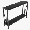Acekool Industrial Console Table with V-Design, 2-Tier Entryway Sofa Table for Living Room & Hallway, Space-Saving Storage - 4 of 4