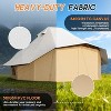 AMERLIFE Canvas Bell Tent for Camping, 4-Season Waterproof Glamping Tent with Stove Jack & Mesh Windows, Family Yurt Shelter for Outdoor, Parties - 3 of 4
