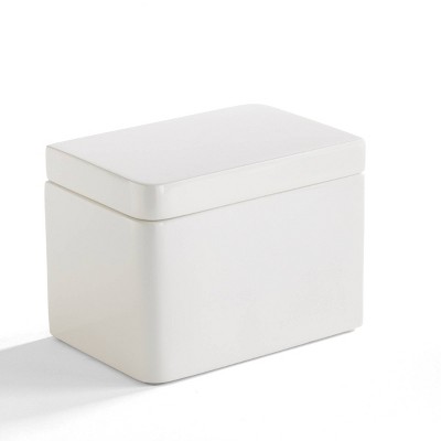 Lacquer Cotton Jar White - Cassadecor