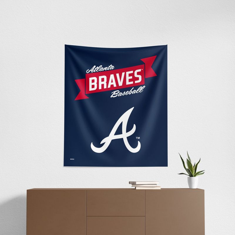 MLB Premium Atlanta Braves Wall Hanging Tapestry, 34 x 40 inches, 1 of 6