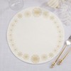 Saro Lifestyle Saro Lifestyle Embroidered Snowflakes Round Placemats (Set of 4), Gold, 14" - 4 of 4