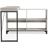 Signature Design by Ashley Casual Bayflynn L-Desk, White/Black - 4 of 4