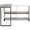 Signature Design by Ashley Casual Bayflynn L-Desk, White/Black - image 4 of 4