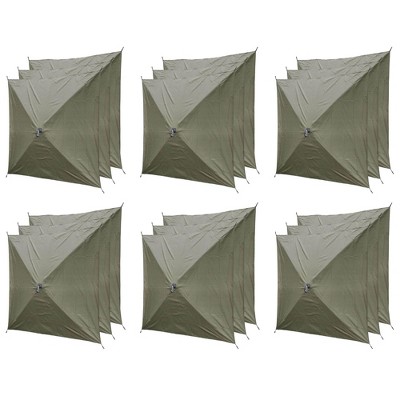 Clam Quick-Set Wind and Sun Panel Attachment for Escape Sport Screen Shelter Canopy Tent with Carrying Bag, Accessory Only, Green (6 Pack)