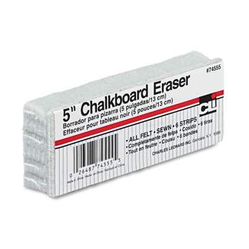 Charles Leonard 5-Inch Chalkboard Eraser Wool Felt 5w x 2d x 1h 74555