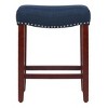 WestinTrends 24" Upholstered Saddle Seat Counter Stool - 3 of 4