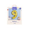 34" Number 9 Foil Balloon - Spritz™: Gold Birthday Decoration, Solid Pattern, All Ages - 2 of 4