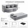78.7" Modern Convertible Floor Sofa Bed with Round Pillows, Plush Corduroy Sleeper for Small Spaces and Guest Rooms -3irtyhousy - 4 of 4
