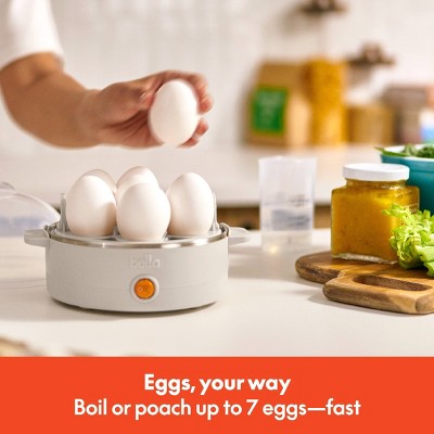 Oatmilk 7-Egg Capacity Electric Egg Cooker with Clear Lid
