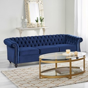 GDFStudio Adetokunbo Contemporary Tufted Chesterfield 3 Seater Sofa - 1 of 4