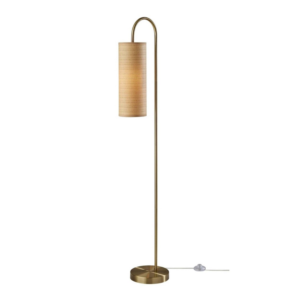 Photos - Floodlight / Street Light Adesso Mendoza Floor Lamp Brass 