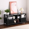 TV Stand, Entertainment Center with 2 Fabric Drawer & Open Shelf, TV Stand Dresser, Console Table - 3 of 4