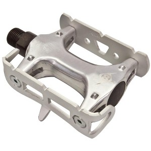 Origin8 Pro Lite Track Platform Pedals 9/16" Chromoly Axle Alloy Body Ano-Silver - 1 of 4