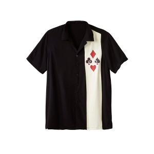 KingSize Men's Big & Tall Colorblock Camp Shirt - 1 of 4