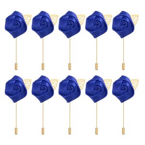 Unique Bargains Pocket Handmade Flower Lapel Pin Boutonnieres for Wedding party 24 Pcs - 1 of 4