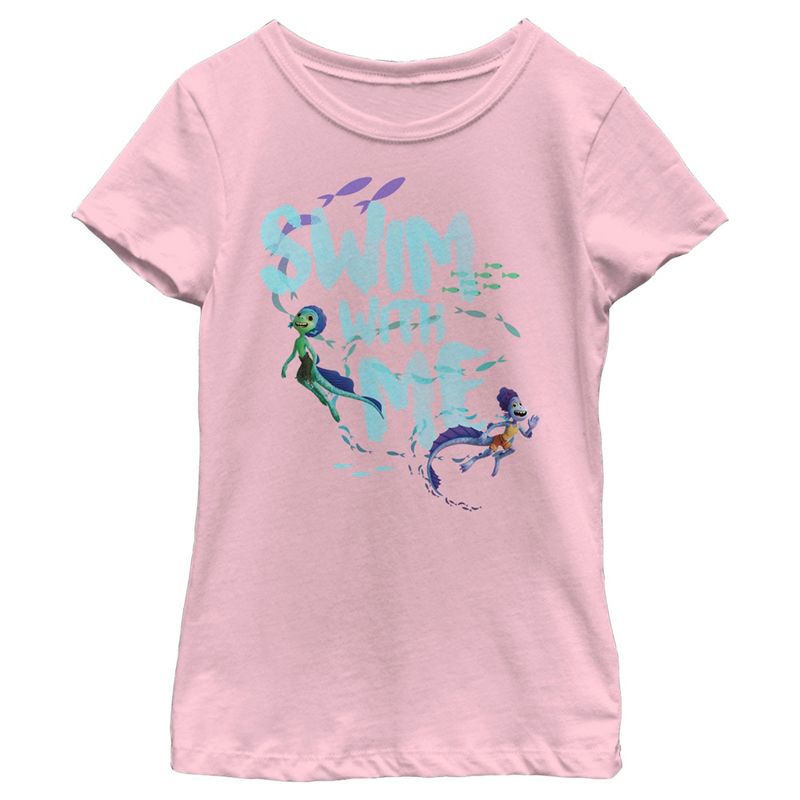 Girl's Luca Swim With Me Sea Monsters T-Shirt, 1 of 5