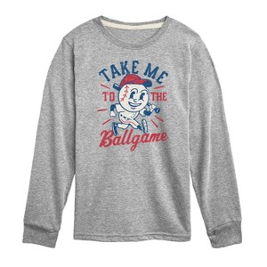 Boys' - Instant Message - Take Me To The Ballgame Long Sleeve Graphic T-Shirt - 1 of 4