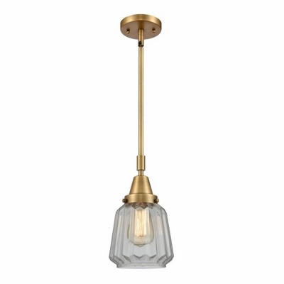 Chatham - 1 Light Stem Hung Mini Pendant In Art Deco Style-9.13 Inches Tall and 7 Inches Wide