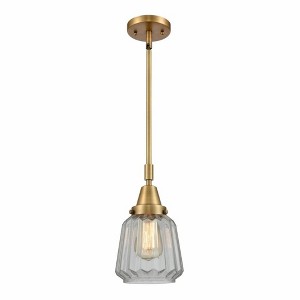 Chatham - 1 Light Stem Hung Mini Pendant In Art Deco Style-9.13 Inches Tall and 7 Inches Wide - 1 of 1