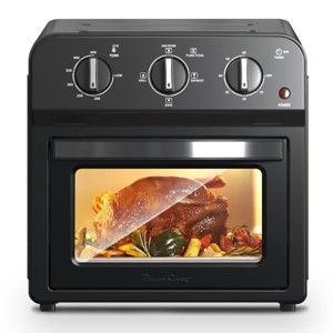 FONTOI Stainless Steel 13QT Family Size Air Fryer Toaster Oven Combo, Hot Air Circulation, Adjustable Time Temp Control, Black 12.6"* 11.81"*12.6" - 1 of 4