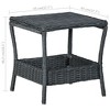 vidaXL Patio Table Dark Gray 17.7"x17.7"x18.3" Poly Rattan - 4 of 4