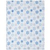 Kate Aurora Holiday Living Blue & Silver Christmas Snowflakes Accent Throw Blanket - 50 in. W x 60 in. L - 3 of 4