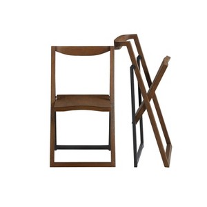 2pk Sydney Folding Chairs Wire Brush Chestnut - Boraam: Scandinavian Style, Wood Frame, No Assembly Required - 1 of 4