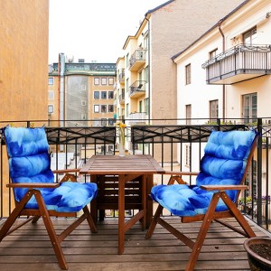 EAGLE PEAK Tufted Outdoor/Indoor High Back Patio Chair Cushions, Set of 2, 46'' x 22'' - 1 of 4
