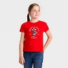 Girls' Short Sleeve Christmas 'Candy Cane' Flip Sequin T-Shirt - Cat & Jack™ Red - 2 of 4