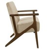27.5"1pc Accent Chair Cushion Seat Back Light Brown Upholstery - 3 of 4