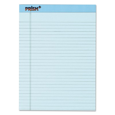 Tops Prism Plus Colored Legal Pads 8 1/2 x 11 3/4 Blue 50 Sheets Dozen 63120