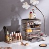 Sorbus 2 Piece Acrylic Makeup and Jewelry Storage Organizer Case (6 Drawers and Lipstick Tray) - 2 of 4