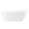 Cesicia 67 in-L  x 31.5 in-W  x 28.3 in-H Glossy White Freestanding Soaking Bathtub-Slipper - 3 of 4